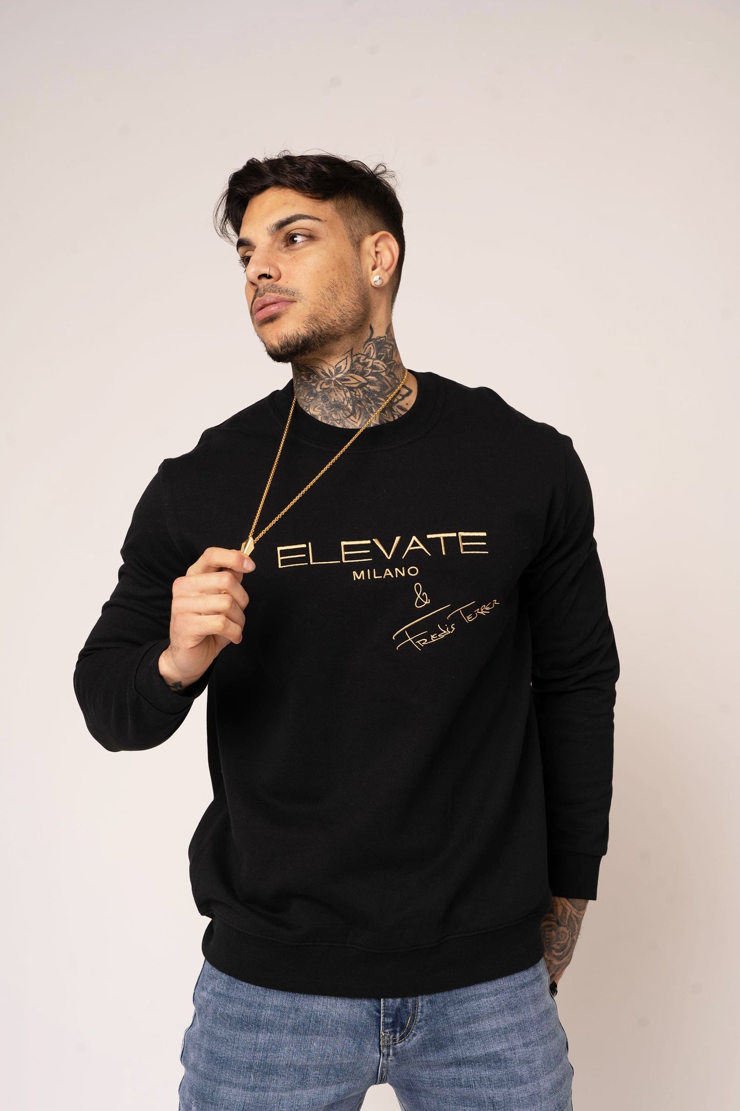 Felpa uomo logo Elevate & Fredis Terrer