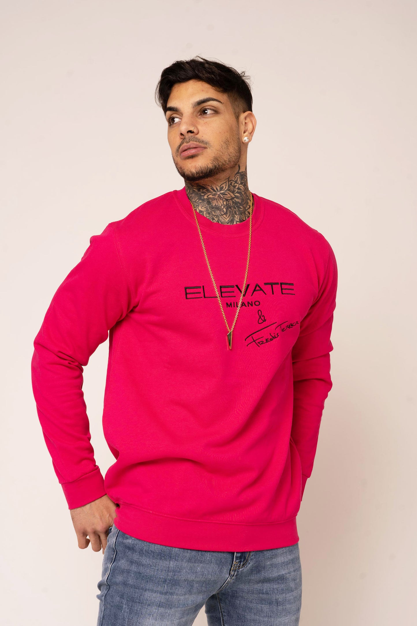 Felpa uomo logo Elevate & Fredis Terrer